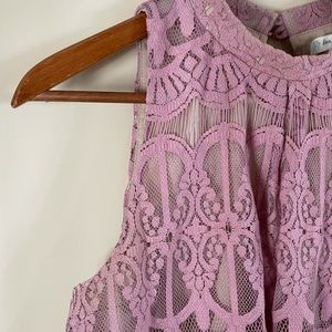 love, Fire Rose Lace Blouse Size Medium